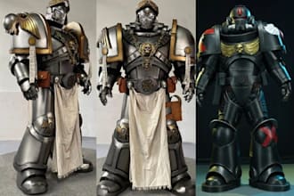 3dcosplay creation eva foam fabric warhammer armor 3dmask helmet sword props stl