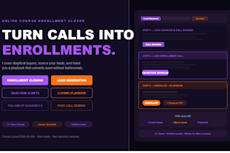 close your online course enrolment calls generate leads and boost sales