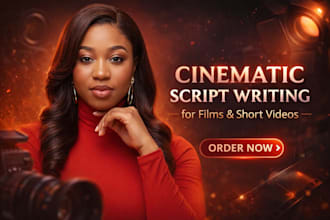 write cinematic script writing for films and short videos