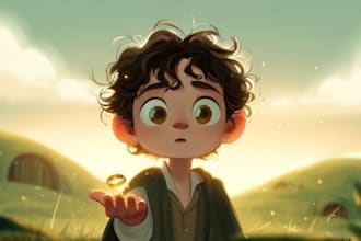 design children story book, child book illustration, picture book illustration