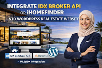 integrate idx broker API or ihomefinder into real estate wordpress website