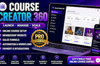 clone, setup course creator 360 funnel landing page automation cc360 ghl website
