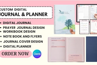 do journal, printable, editable kdp journal, digital planner, workbook on canva