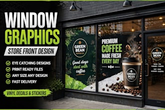 create eye catching shop front or storefront window graphics vinyl sticker
