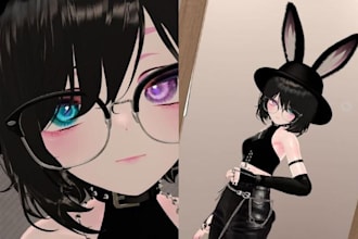custom vrchat furry avatar 3d fursona vtuber model anime vrchat avatar vrm model