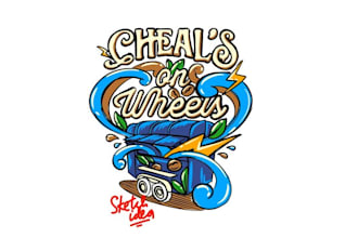 design cheals wheels t shirt logo