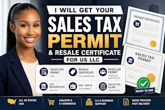 get your sales tax permit and resale certificate for US llc