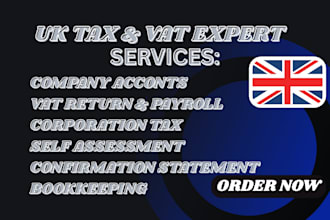 file UK company accounts, vat returns and corporation tax ct600