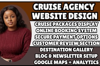 develop cruise agency website travel website jet charter website tourism website
