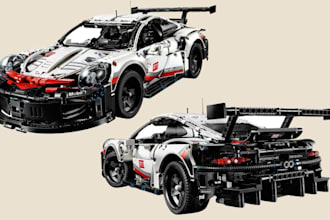 design realistic lego technic car bike moc with xml partlist renders instruction
