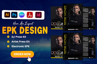do epk design, press kit, media kit, artist press kit, dj press kit, artist epk