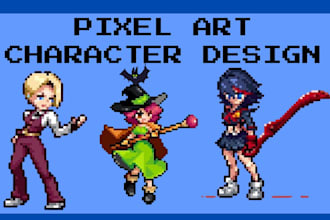 create custom pixel art characters and game sprites, game assets with animation