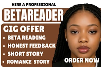 beta read your paranormal romance story for plot and character