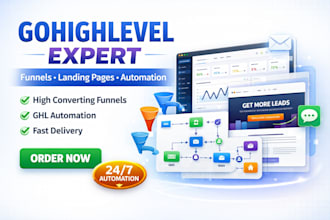 be your gohighlevel landing page, funnel and ghl expert