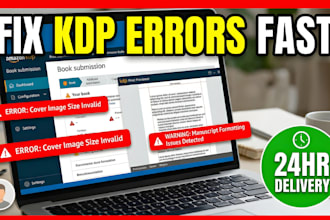 fix KDP interior formatting errors and paperback bleed issues for amazon