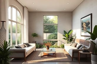 do realistic render for interior, architecture, gardens and landscape