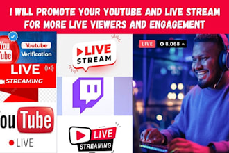 promote youtube  live stream increase real viewers and engagement