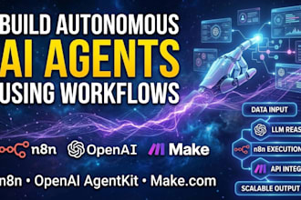 build autonomous ai agents using n8n workflows, chatbot openai agentkit make com