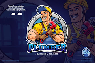 do high quality awesome construction, plumber logo