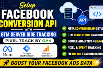 setup facebook conversion API with gtm server side tracking pixel track by ga4