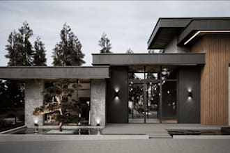 design 3d twinmotion architectural renders with cinematic lighting and realism