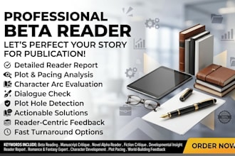 beta read your novel and provide a detailed reader report