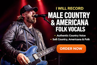 sing soft country traditional, americana and folk as a male country singer