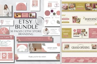 setup etsy store design product listing hyperlinked thumbnails mockup file stan
