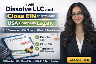 dissolve llc, close ein or terminate USA company legally