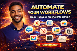 hubspot zapier openai airtable zoho jotform typeform google calendar integration