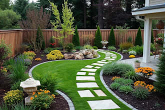 a harmonious landscape backyard design as a landscape architect