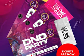 design stunning tickets and invitation cards for any event