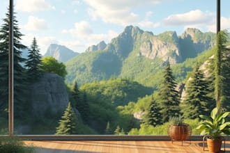 draw landscape, interior, exterior background nft animation