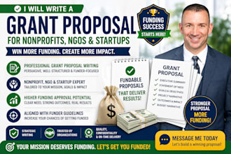 grant proposal for nonprofits, ngos, and startup funding