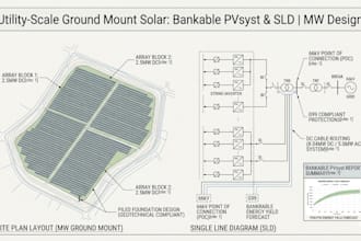 provide bankable pvsyst report and megawatt ground mounted solar design