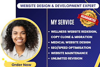 design responsive medical spa redesign chiropractor and botox wix website in 24h