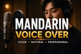 record professional mandarin chinese voice over male voice