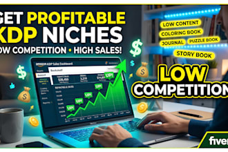 do amazon KDP niche research and find profitable low competition keywords