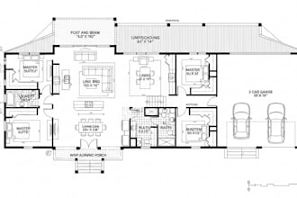 do barndominum floor plan, pole barn house, house plan and architectural plans