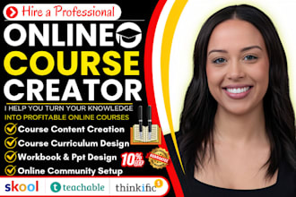 create online course content, training manual and course curriculum on any topic