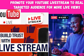 increase youtube livestream to real targeted audience for more live views