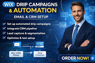 create wix drip campaign wix email automation wix CRM pipeline integration setup