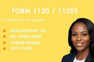 prepare and efile form 1120 and 1120s US corporate tax return