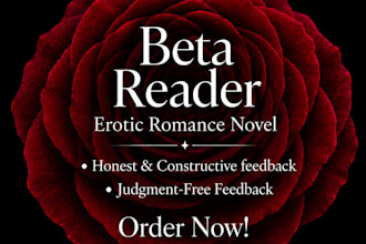 beta reader for your erotic romance novel
