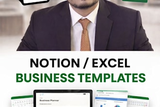 custom spread sheet project management excel and notion template
