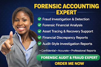 do forensic accounting, fraud investigation, CPA audit report with asset tracing