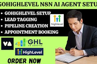 setup gohighlevel n8n ai agent automation workflowghl lead nuturing crm voiceai
