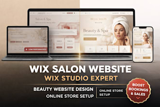 design wix saloon website, wix studio website, wix online store, beauty website