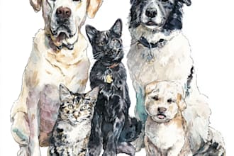 paint stunning watercolor pet portrait