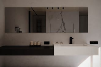 design modern 3d bathroom renders with luxury marble and minimalist finishes